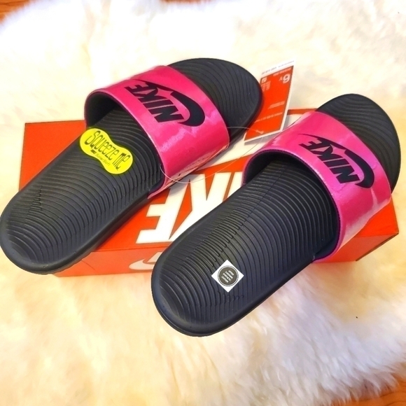 NIKE Kawa Faux Shealing Lined Slides sz. 6 - Picture 2 of 6